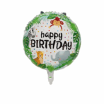 Balon Folie Happy Birthday Animale Safari – 45×45 cm