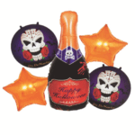 Set 5 Baloane Folie Halloween cu Sampanie