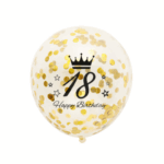 Set 10 Baloane cu Confetti – Aniversare 18 Ani, 30 cm