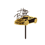 Topper tort Mașină „La mulți ani” – elegant și modern