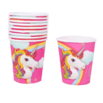 Pahare de Hârtie cu Unicorn, Set 10 Buc