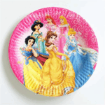 Farfurii De Hârtie cu Printese Disney, 18 cm , Set 10 Buc