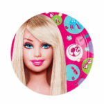 Farfurii De Hârtie cu Barbie, 18 cm , Set 10 Buc