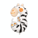 Balon Folie Cifră 3 – Zebră – 100 cm