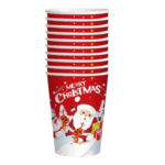 Pahare de Hartie cu Craciun, Set 10 Buc