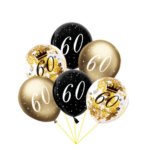 Set 6 Baloane Latex cu aniversare 60 ani