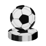 Set 10 farfurii carton, unica folosinta, Ø 23cm, Tematica Fotbal , Petrecere Copii