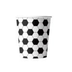 Set 10 pahare carton, unica folosinta, 260 ml , Minge de Fotbal