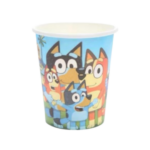 Set 10 pahare carton, unica folosinta, 260 ml , Bluey