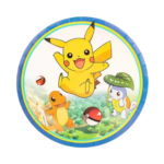 Set 10 farfurii carton, unica folosinta, Ø 23cm, Tematica Pokemon, Petrecere Copii