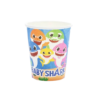 Set 10 pahare carton, unica folosinta, 260 ml , Baby Shark