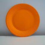 Set 10 Farfurii Carton, Unica Folosinta, Ø 23cm, Portocalii