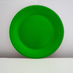 Set 10 Farfurii Carton, Unica Folosinta, Ø 23cm, Verzi