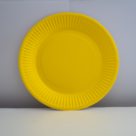 Set 10 Farfurii Carton, Unica Folosinta, Ø 23cm, Galbene