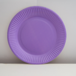 Set 10 Farfurii Carton, Unica Folosinta, Ø 23cm, Mov Deschis