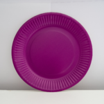 Set 10 Farfurii Carton, Unica Folosinta, Ø 23cm, Mov