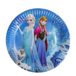 Set 10 farfurii carton, unica folosinta, Ø 18cm, Frozen Elsa & Anna , Petrecere Copii