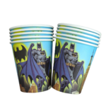 Set 10 pahare carton, unica folosinta, 260 ml , Batman