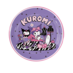 Set 10 farfurii carton, unica folosinta, Ø 23cm, Kuromi, Petrecere Copii