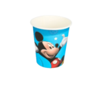 Set 10 pahare carton, unica folosinta, 260 ml , Mickey Mouse