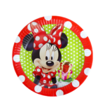 Set 10 farfurii carton, unica folosinta, Ø 18cm, Minnie Mouse , Petrecere Copii