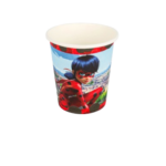Set 10 pahare carton, unica folosinta, 260 ml , Miraculous Ladybug