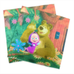 Servetele de Masa Masha si Ursul – 33 x 33 cm , Set 20 buc