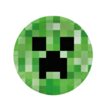Set 10 farfurii carton, unica folosinta, Ø 18cm, Tematică Minecraft, Petrecere Copii