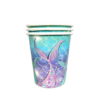 Set 10 pahare carton, unica folosinta, 260 ml , Sirena