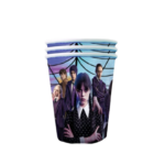 Set 10 pahare carton, unica folosinta, 260 ml , Wesnesday