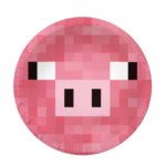 Set 10 farfurii carton, unica folosinta, Ø 23cm, Tematică Minecraft, Petrecere Copii