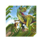 Servetele de Masa Tematică Dinozauri (T-Rex) – 33 x 33 cm , Set 20 buc