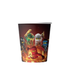 Set 10 pahare carton, unica folosinta, 260 ml , Tematica Ninja