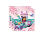 Servetele de Masa Tematică Gabby’s Dollhouse – 33 x 33 cm , Set 20 buc