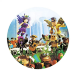 Set 10 farfurii carton, unica folosinta, Ø 23cm, Tematica Roblox, Petrecere Copii