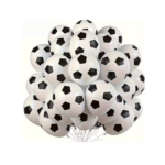 Set 10 Baloane Latex 30cm, cu Imprimeu Minge de Fotbal