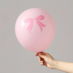 Set 10 Baloane Latex Roz 30cm, cu Imprimeu Fundita