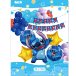 Arcada Set Aniversar Stitch Albastru – 43 buc