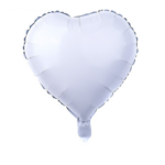 Balon Folie Inima 45cm, Alba Mata