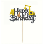 Topper tort Utilaje de constructii „Happy Bhirthday