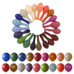 Set 5 Baloane Latex Jumbo Retro 46cm, Cocoa,Cocos - imagine 2