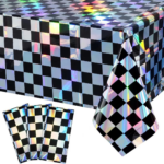 Fata de Masa Holografica Checkerboard – 137 x 183 cm – Model Racing