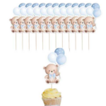 Topper Pentru Tort Ursuleti de Plus, Set 10 Bucăți