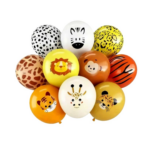 Baloane latex Animale de la Gradina Zoologica, 30 cm- Set 10 baloane