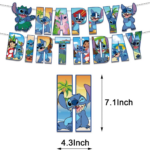 Banner Happy Birthday – Tematica Lilo & Stitch