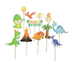 Topper tort, cupcakes cu Dinozauri, 12 buc.
