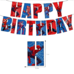 Banner Happy Birthday – Tematica Spiderman