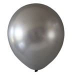 Set 5 Baloane Latex 30cm Argintiu, Silver