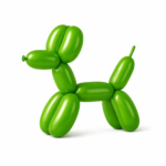 Set 50 Baloane Modelaj Latex Metalic Verde, Green 135-140cm