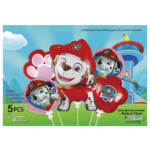 Set 5 baloane folie Paw Patrol Marshall